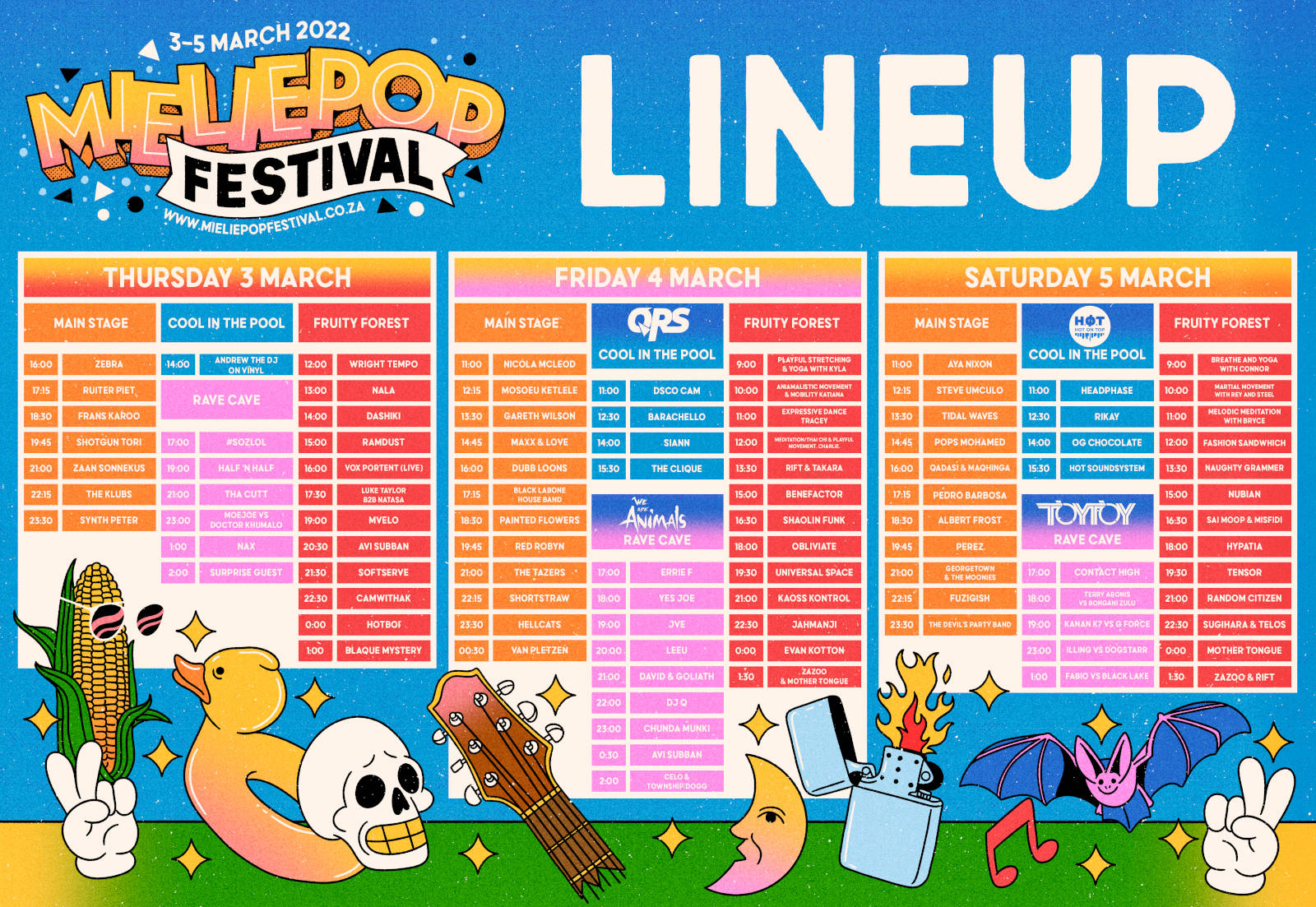 Mieliepop Festival lineup