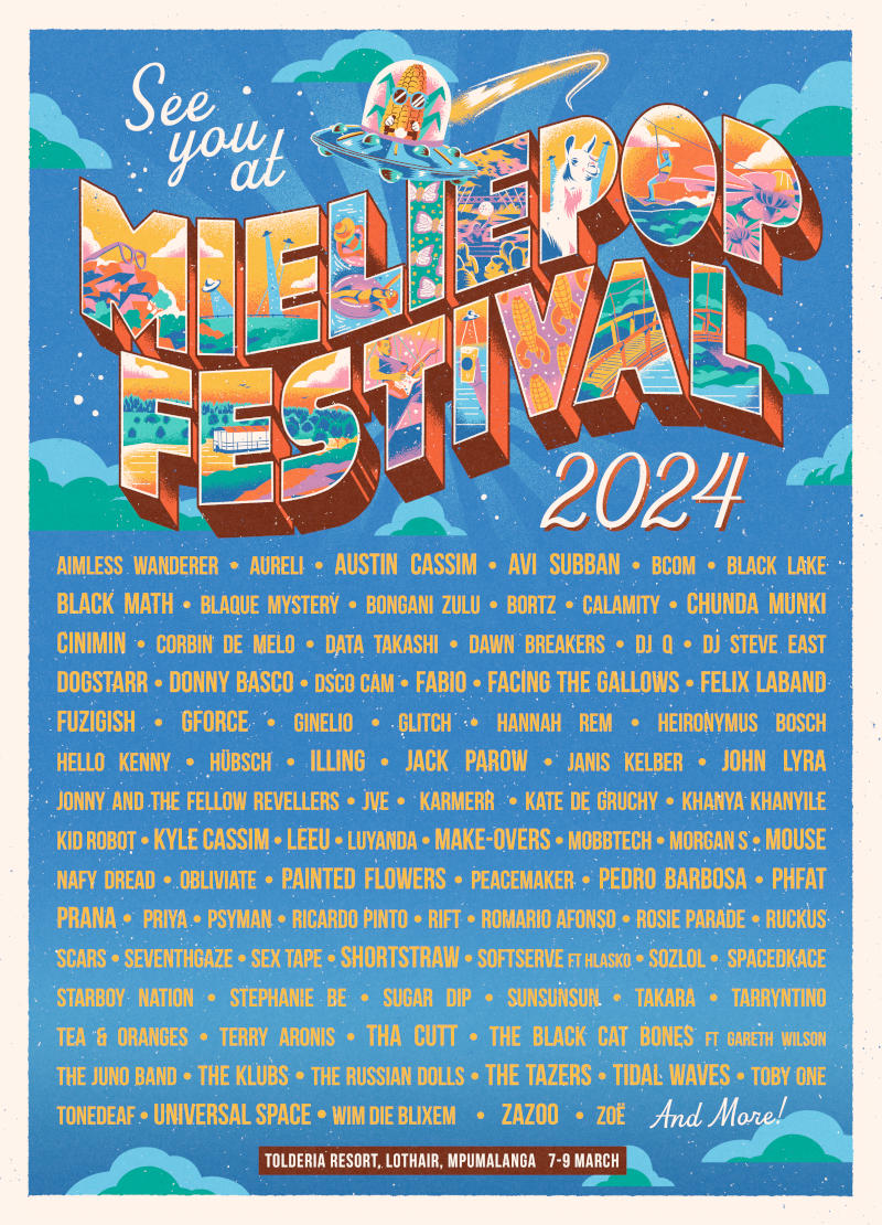 Mieliepop festival 2024 Lineup poster
